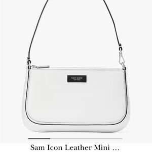Kate Spade Sam icon 90s White pouchette clutch convertible shoulder purse
